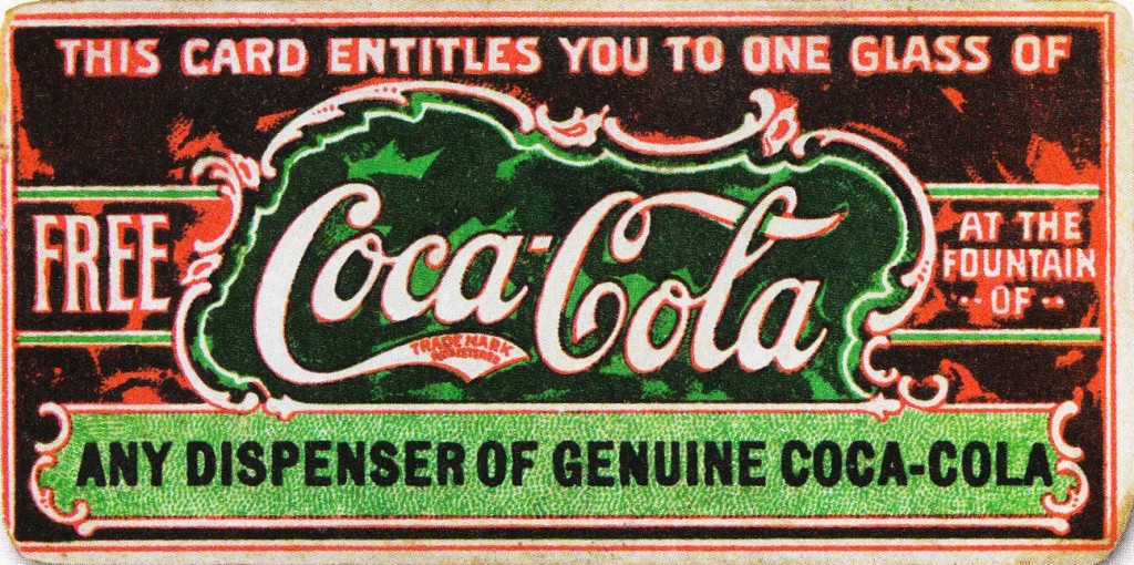 Cupón de CocaCola del siglo XIX